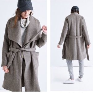 Madewell Delancey Blanket Coat Gray